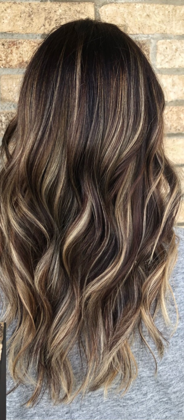 Root touch up + highlights