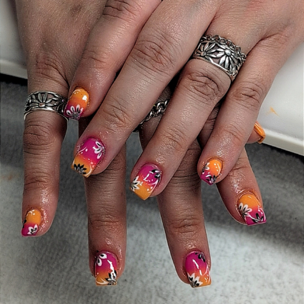 Ombre Nail Art Design at Tips to Toes Nail Studio & Bekah’s Beauty Bar in Hooksett, NH