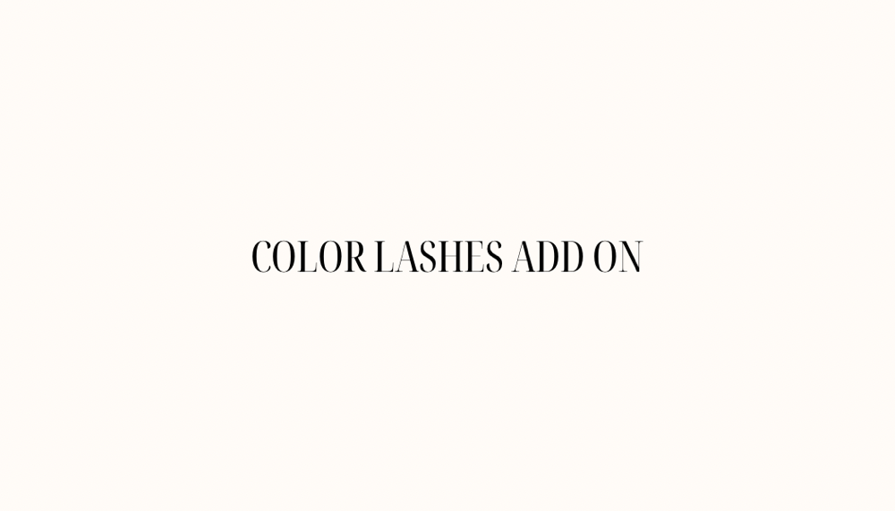 color lashes add on