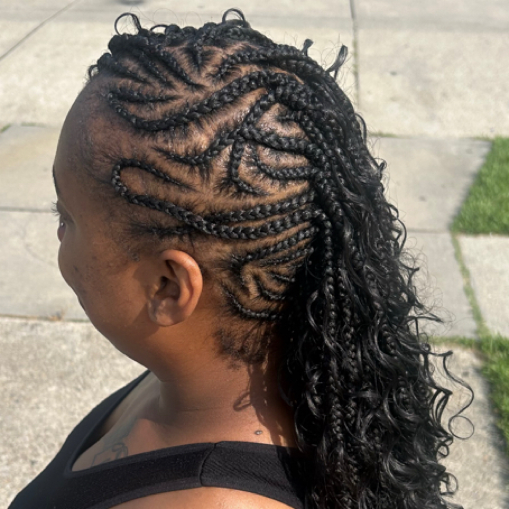 Mohawk Fulani Braids at Kiera Banks in Violet, LA
