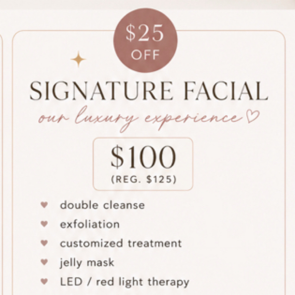 $100 SIGNATURE FACIAL at 1812 Esthetix in Oceanside, CA