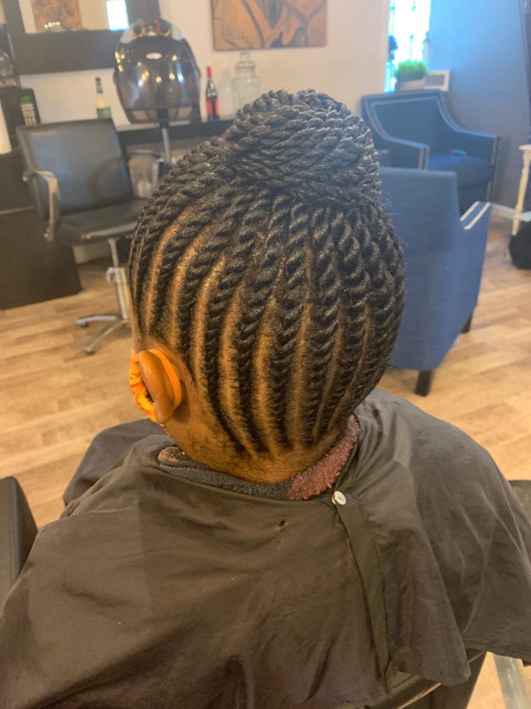 Cornrow/Flat Twist Updo