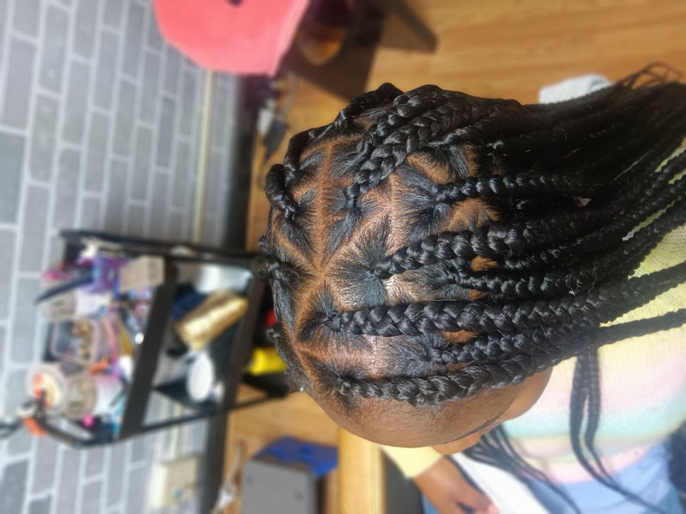 Knotless Triangle Part Braids
