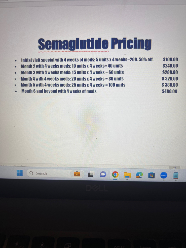 Virtual Visit W/ 4 Wks Semaglutide