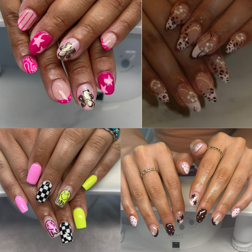 Moderate Design Nails at Main St. Barber & Beauty Lounge in Weatherford, TX