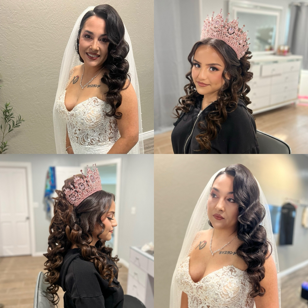 Bridal Hair/Quinceñera at Raquelsbeautybar in Fresno, CA
