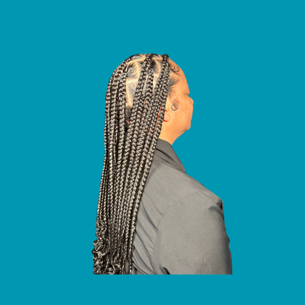 Large Knotless Braids