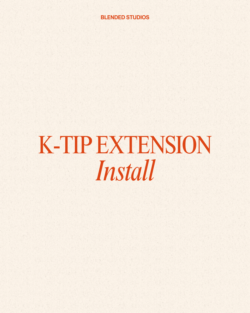 K-Tip Extension Install