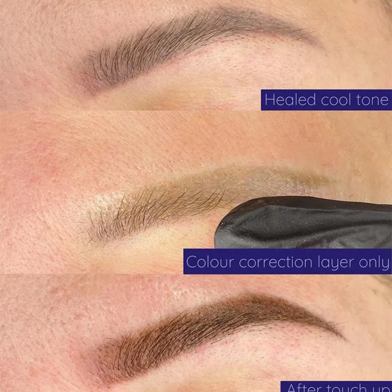 Brow color correction & tone repair at Blush Beauty & Aesthetics in North Olmsted, OH