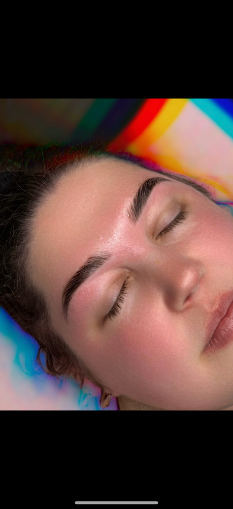 brow lami 4 week checkup at arched angels in Stewartsville, NJ