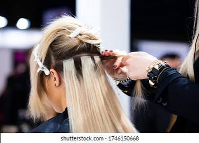 Hair Extensions Tapein Installation