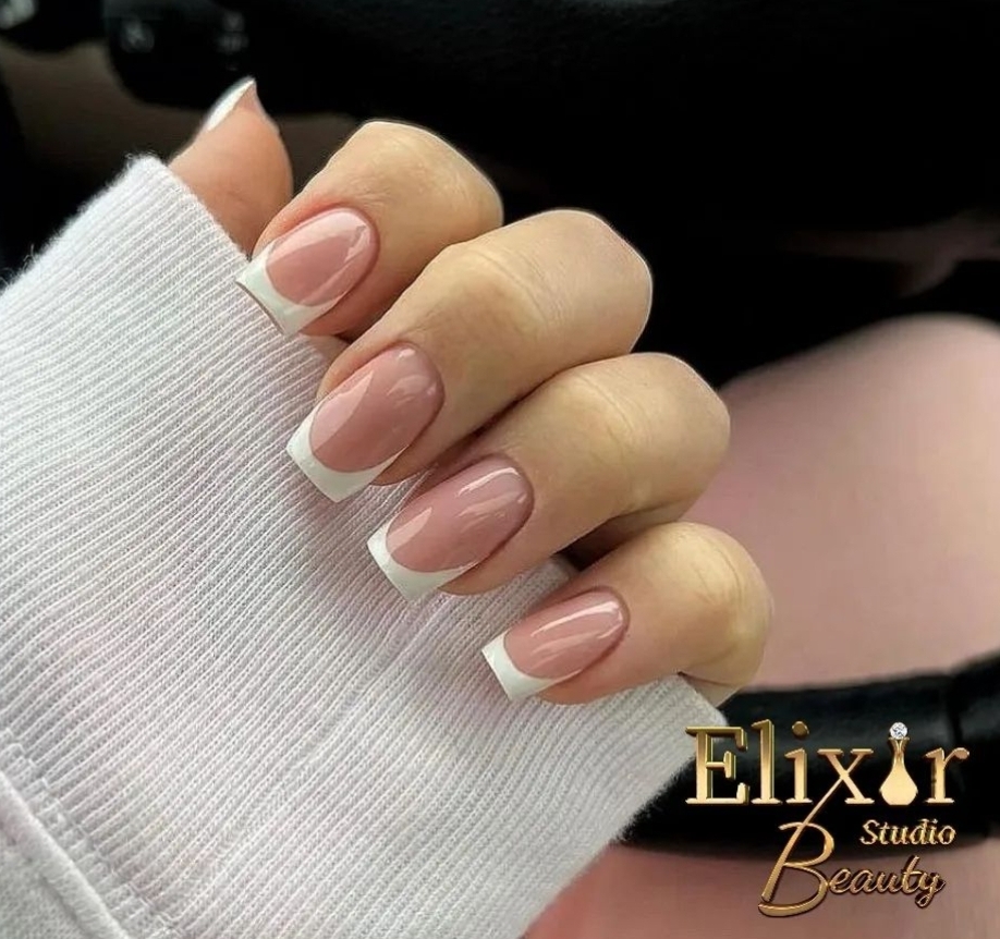 Gel French Manicure With Hard Gel