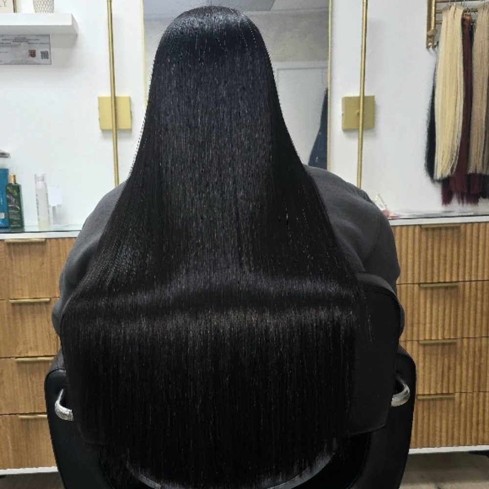 Hair Straightening (Long HAIR) at Searabella Hair in West Palm Beach, FL