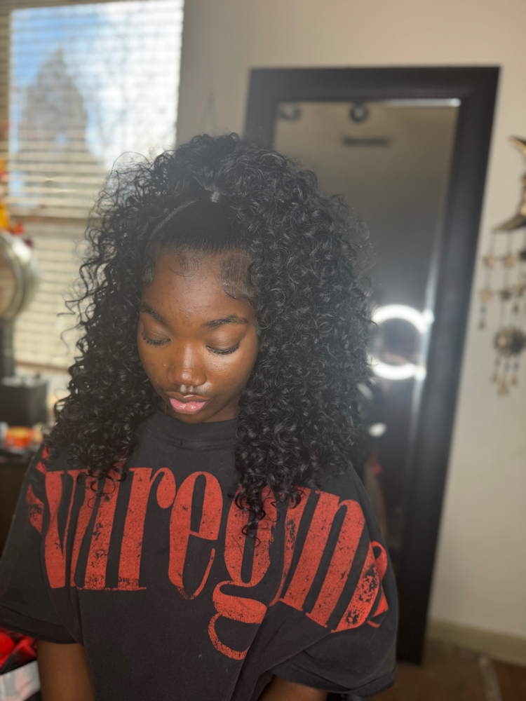 Half up Half down Quickweave at ChristolynStyles in atlanta, GA