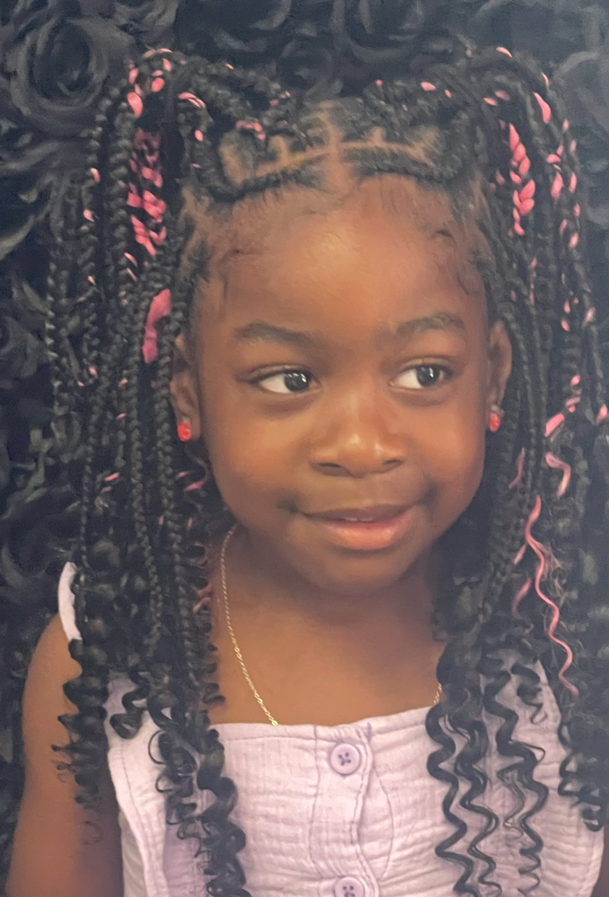 Kids Fulani Braids W/ Box Braids at Key Hair Architecture LLC in Aurora, CO