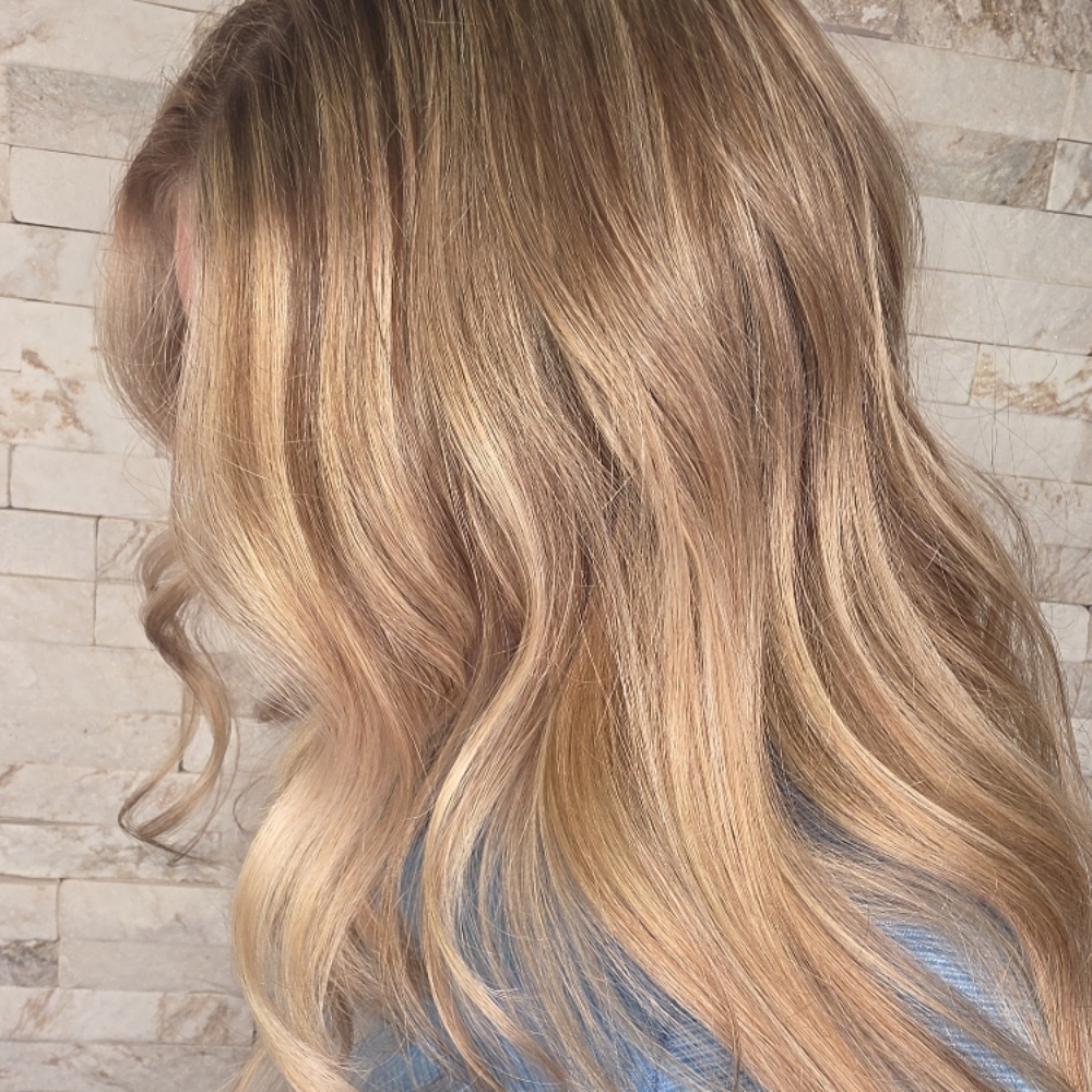 Partial Highlight With Root Color at ASMR Hair Spa in Mt Pleasant, WI