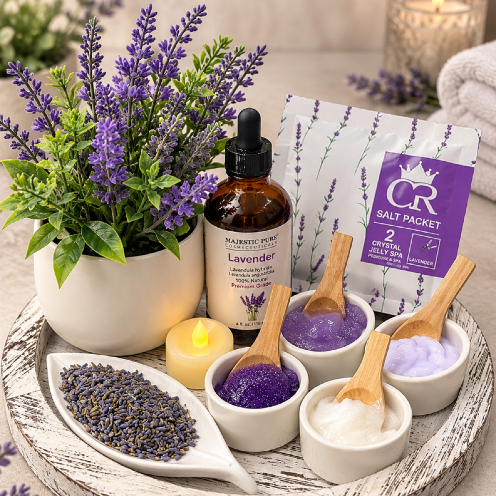 Lavender Jelly Spa Pedicure at Classy Nails & Spa in Redford, MI