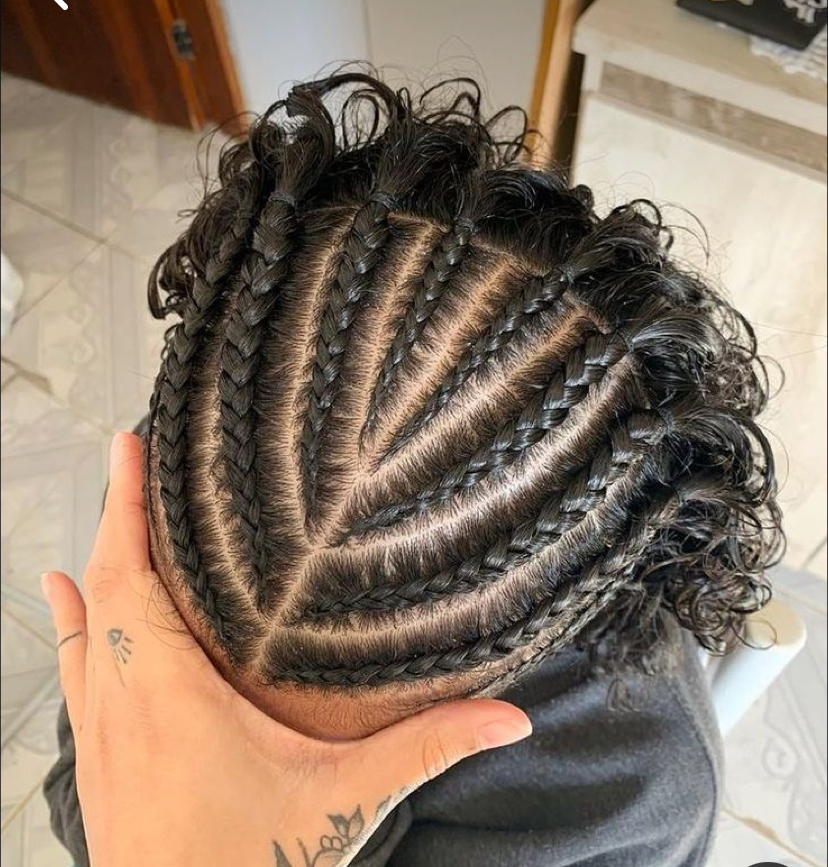 Half Head Natural Cornrows at To Be Crowned By Nina Lynn in Emmaus, PA