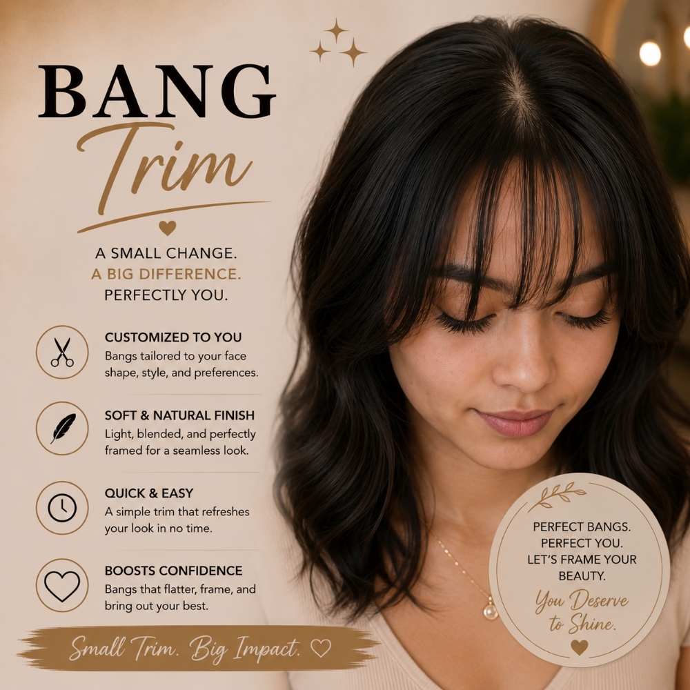 Bang Trims at Regina's Hair & Nail Studio in Corning, CA