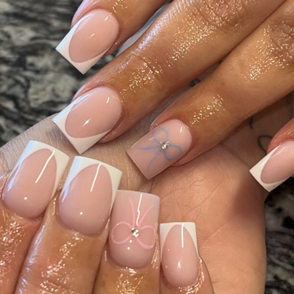 french tip set at Erin Nailed That in Aiken, SC