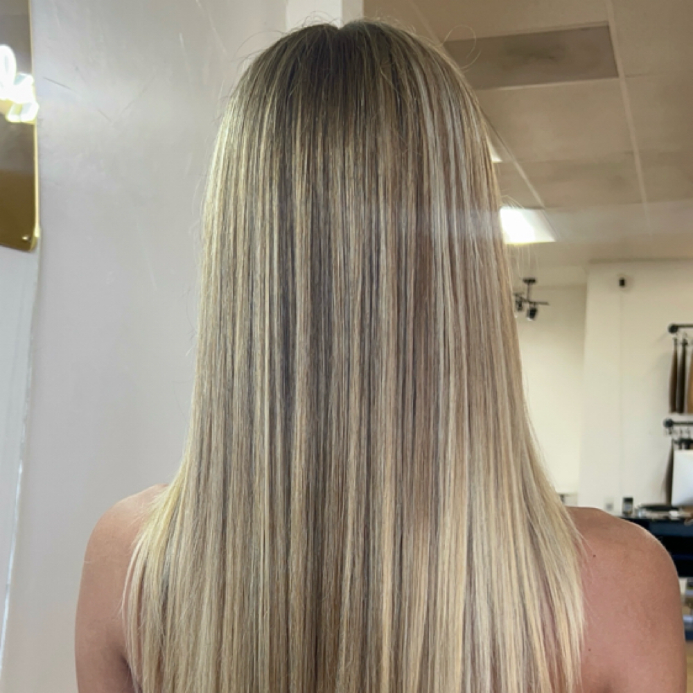 Partial Custom Blonding at Bleach Babe Hair in Riverside, CA