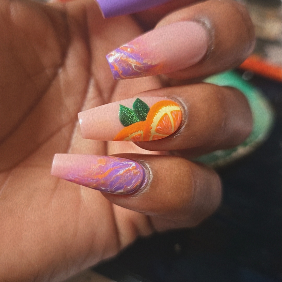 Fruit-inspired nail art at LalaMobileNails
