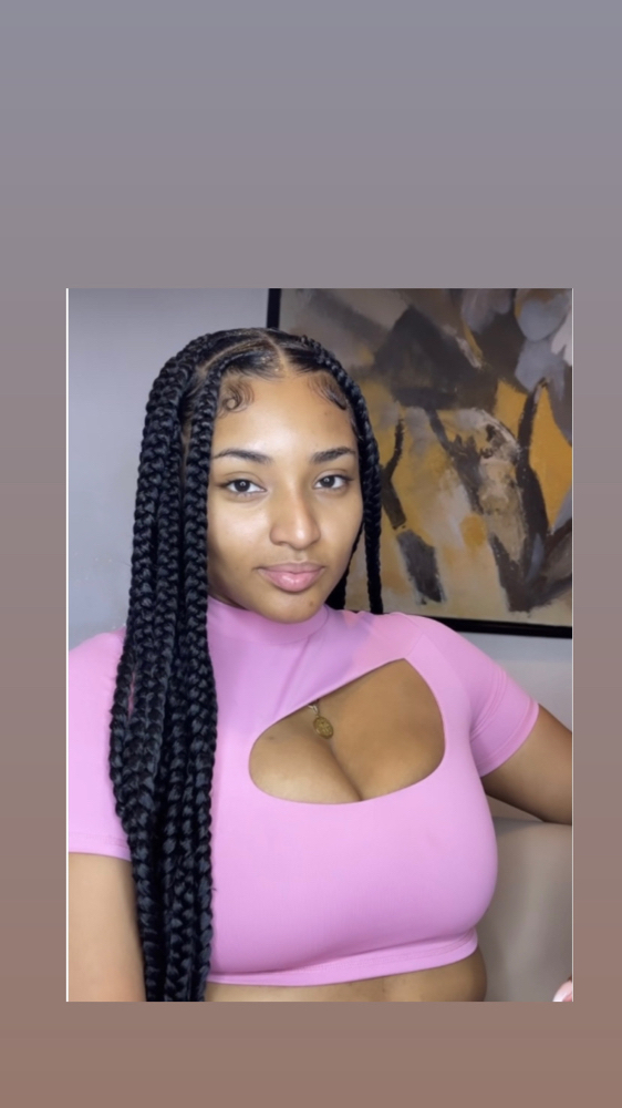 Large knotless braids