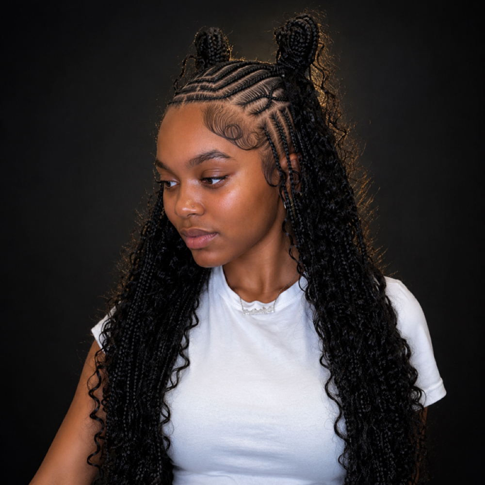 Medium Boho Fulani Braids at Thairapy Collection in Washington, DC