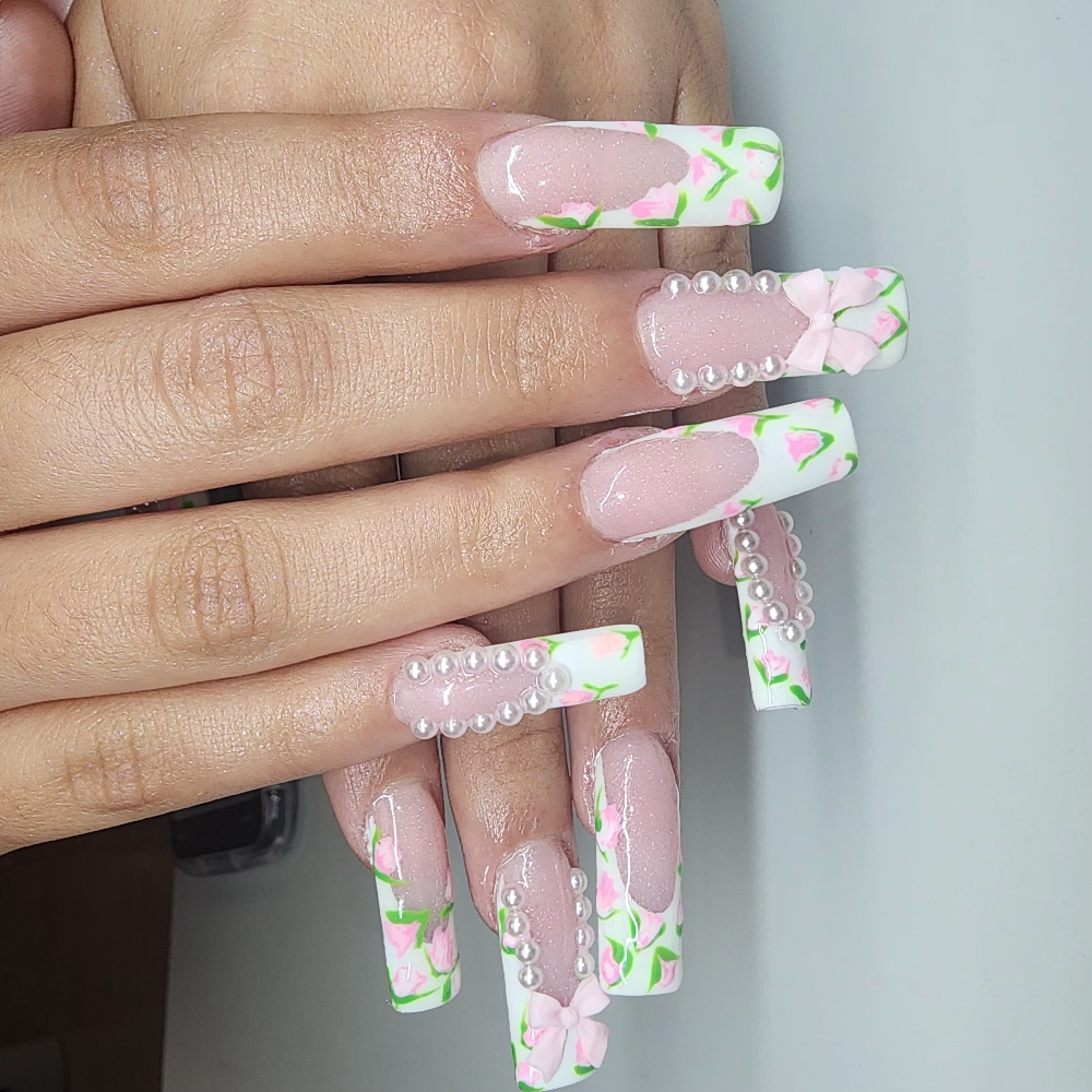 MEDIUM FULL SET at Tea Time Nails in Merced, CA