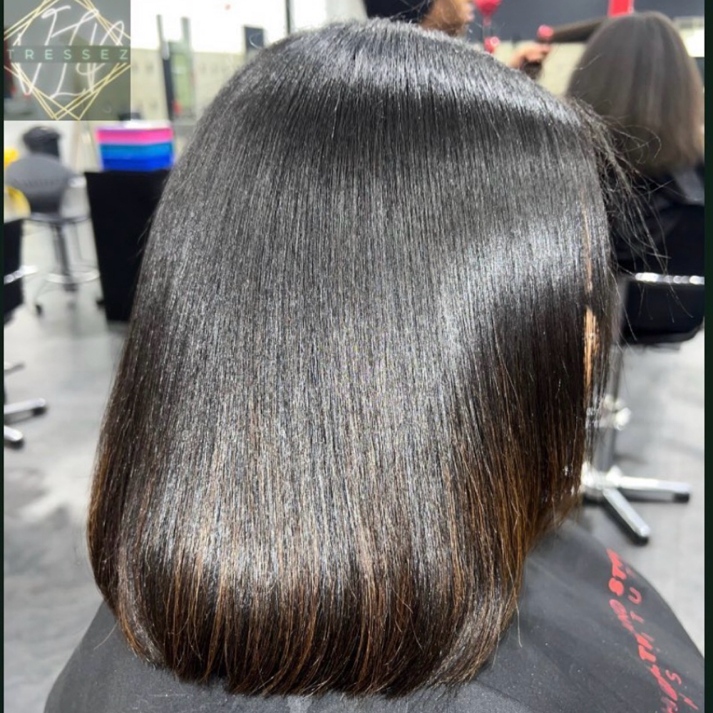 Silk Press at The Oasis Natural Hair Salon in Gibsonville, NC