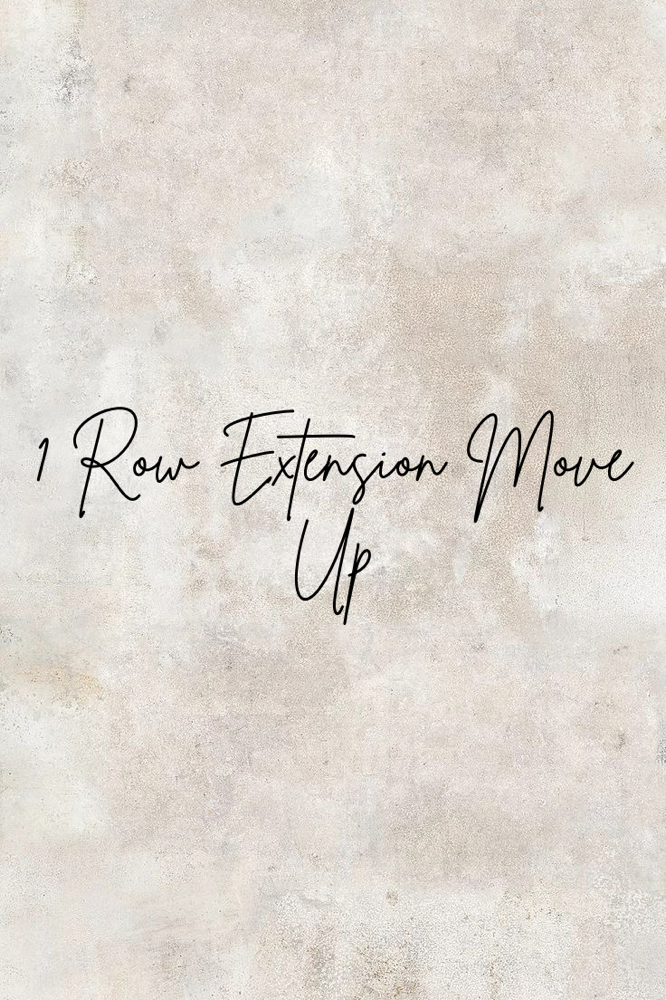 1 Row Extension Move Up