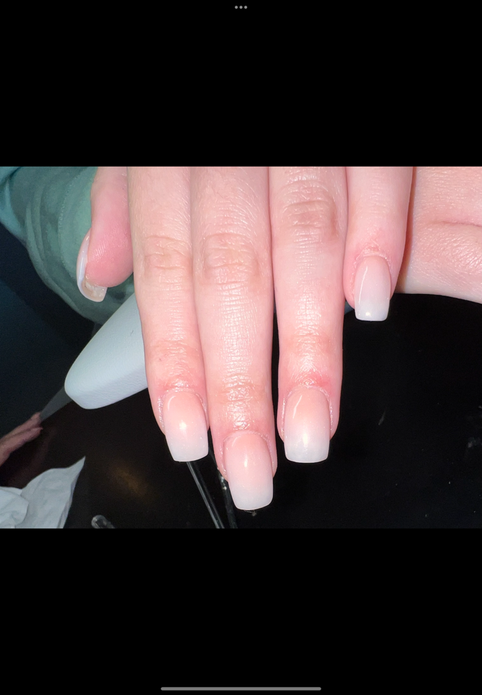 Ombre Acrylic On Natural Nail