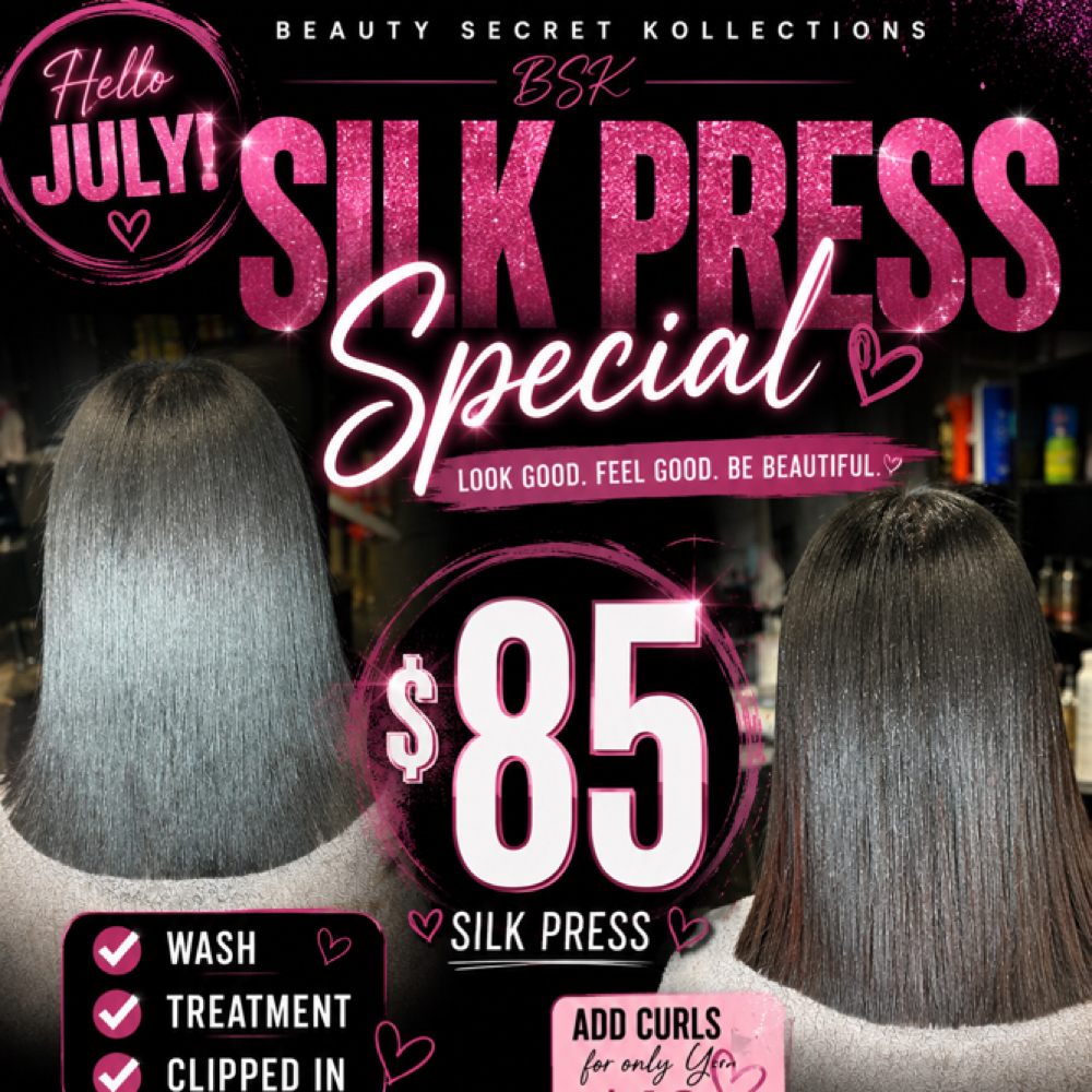July Silk Press Special at Beauty Secrets in Milwaukee, WI