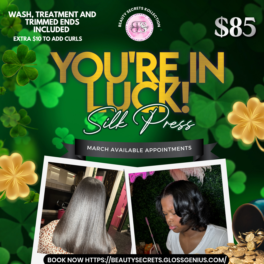 March Silk Press Special at Beauty Secrets in Milwaukee, WI