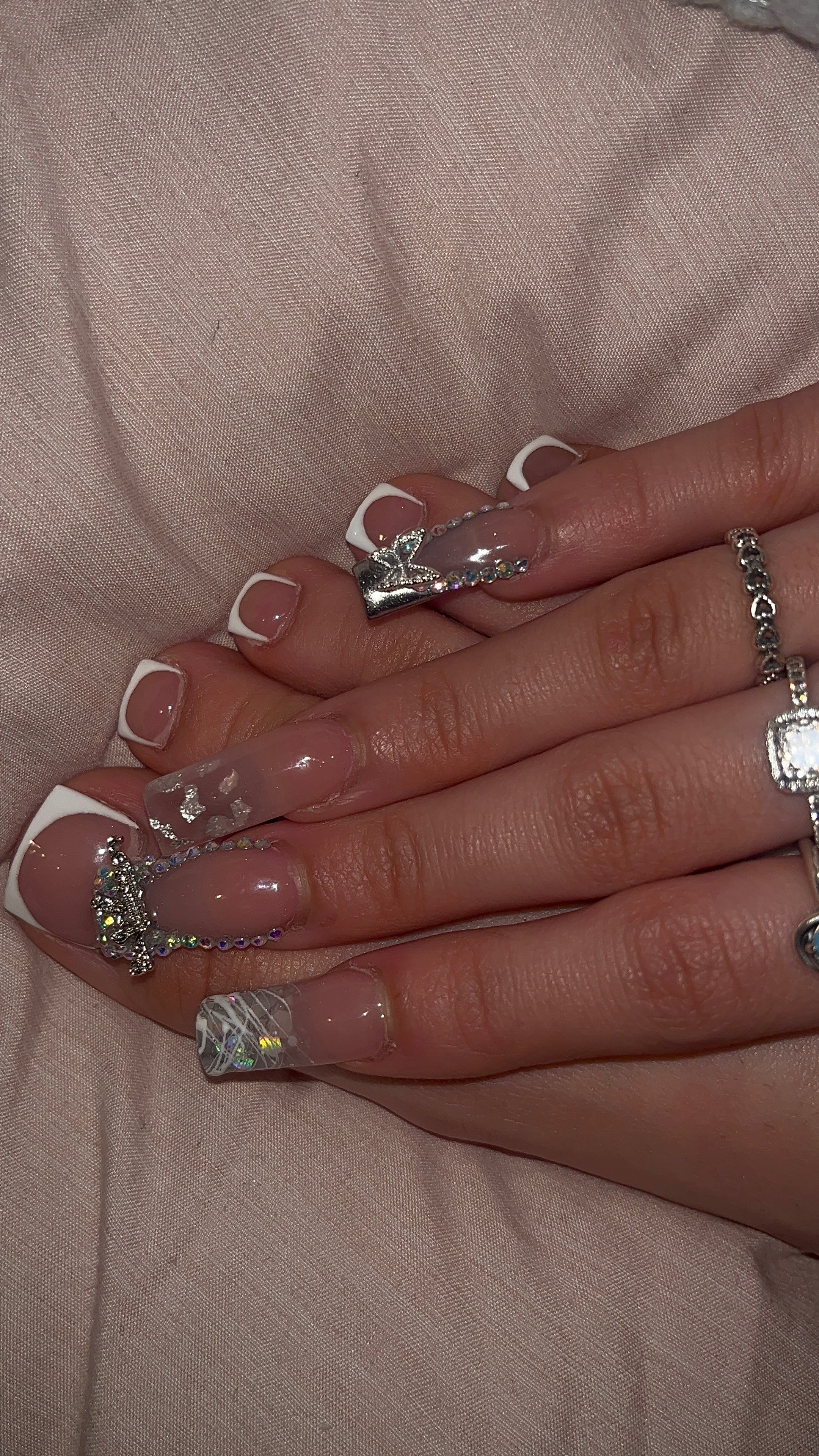 French Tip Nails and Acrylic Toes