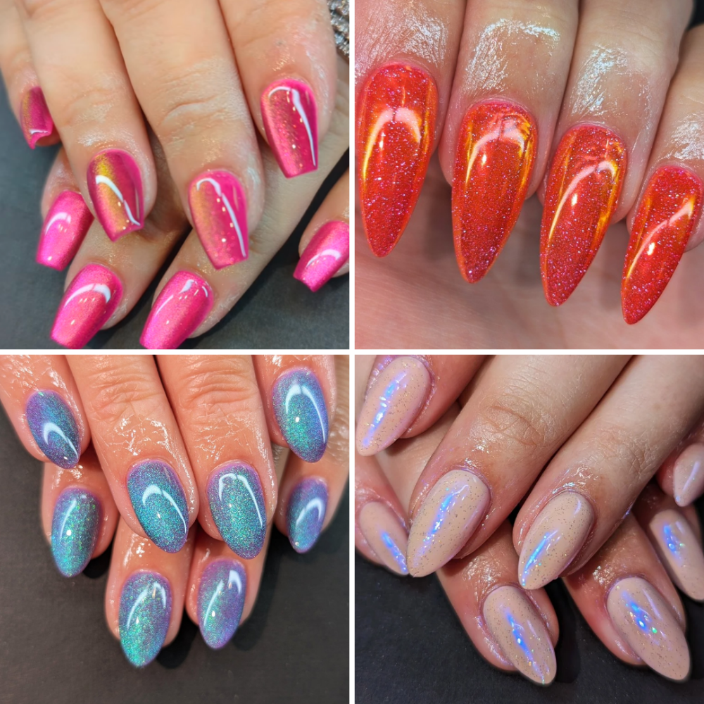 Gel X Full Set Chrome/Cat Eye