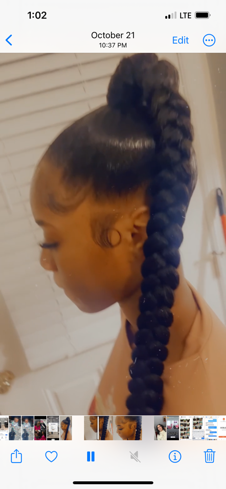 Sleek ponytail