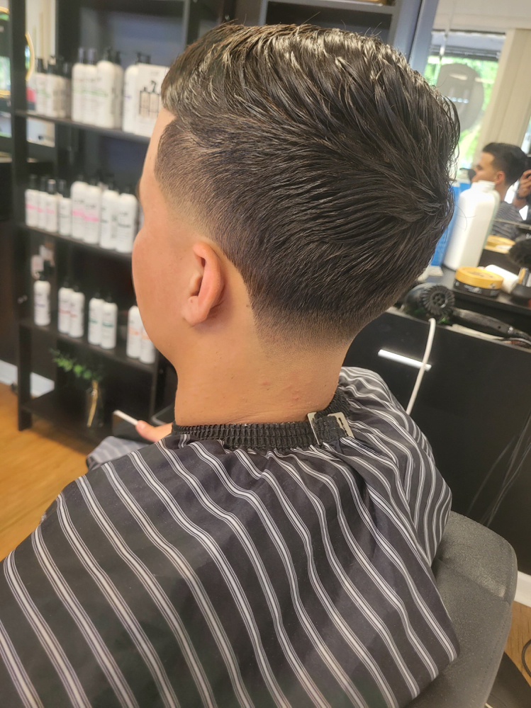 Men's Haircut at Lu Hair Salon and Barbershop in South Elgin, IL