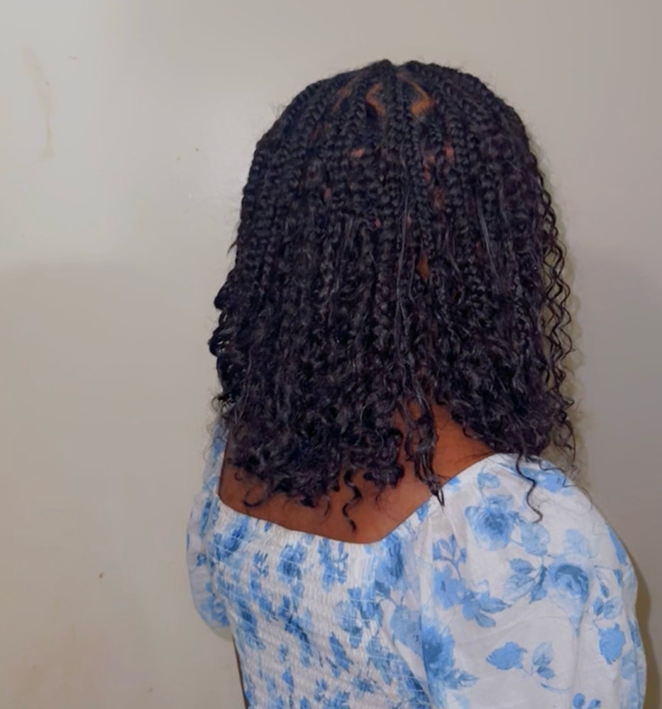 Short Knotless Boho Braids at M&N Beauty Collections in Des Moines, IA