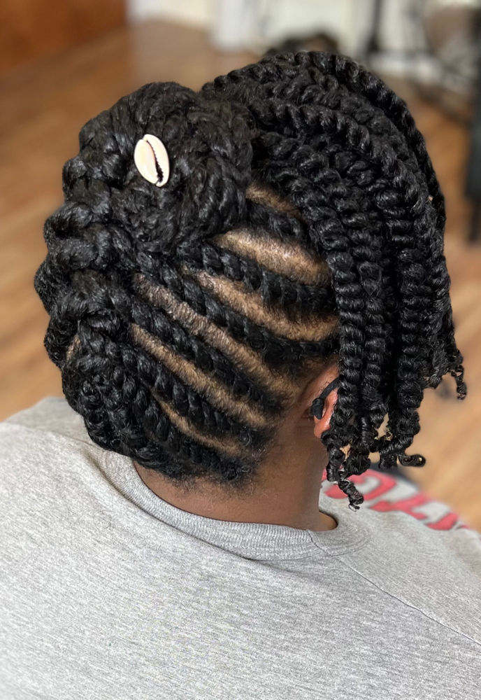 Flat Twist Updo/No Hair Added