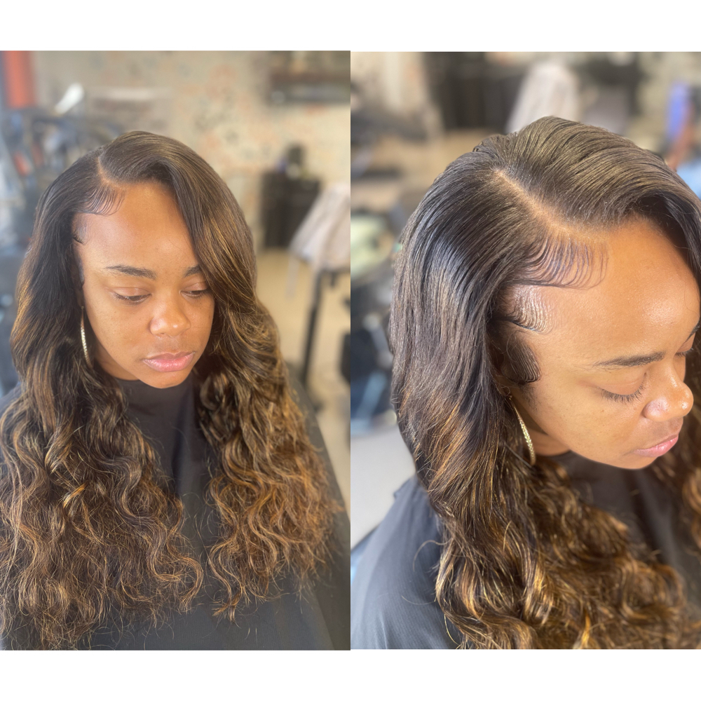 Partial Sew In W/ Minimal Leave Out