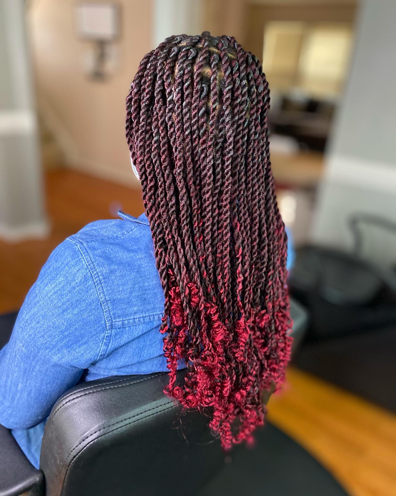 MEDIUM KNOTLESS TWISTS at Amani Carter Glam Studio in Midlothian, VA