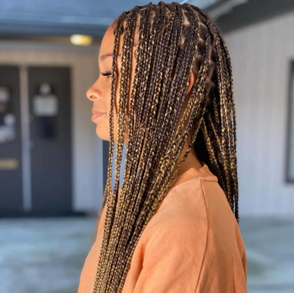 Knotless Mid Back Braids