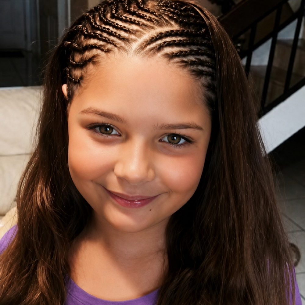 Natural Hair Shampoo\Front Cornrows at Enuj Beauty by Leona in Grayson, GA