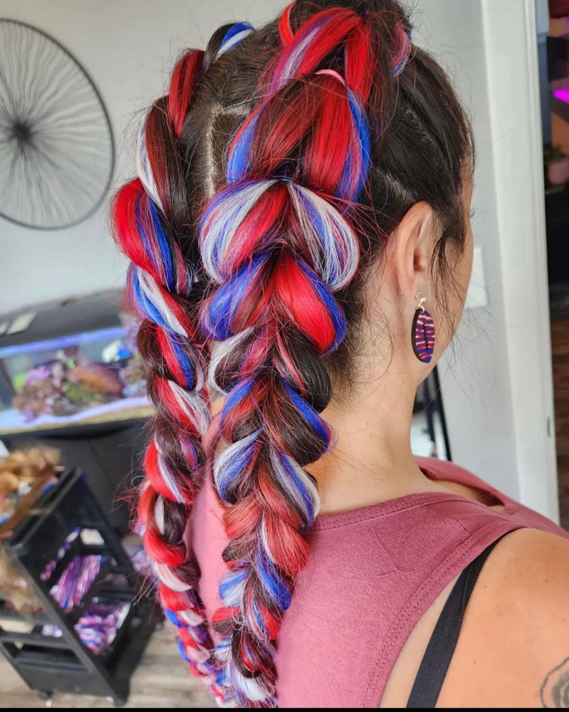 Braids w/FeedIn Accent Colors-1hr