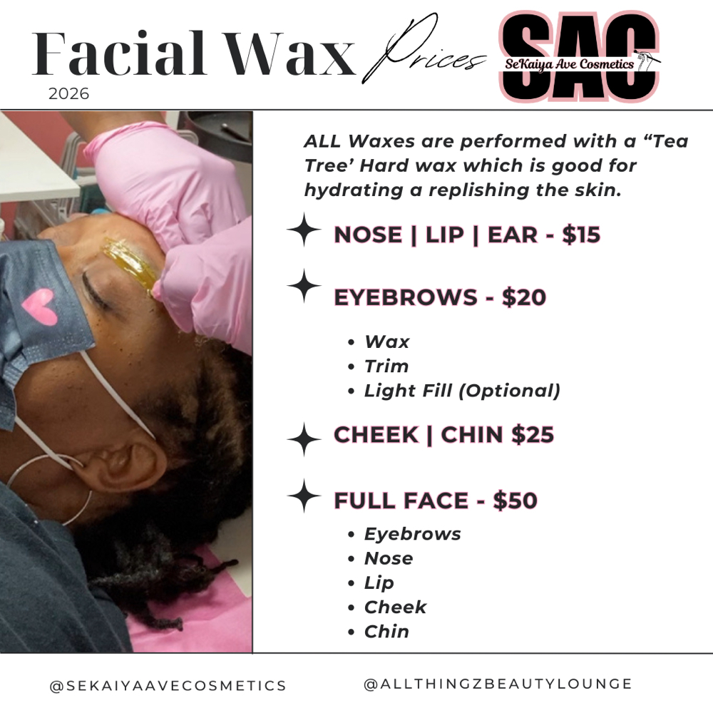 Facial Waxing Service at SeKaiya Ave Cosmetics in Rock Hill, SC