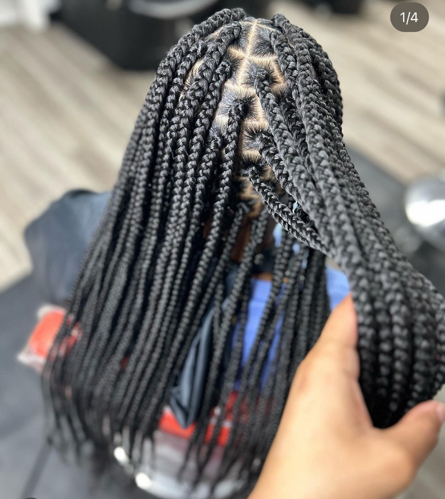 Medium Box Braids at SimoneSlays in Elyria, OH