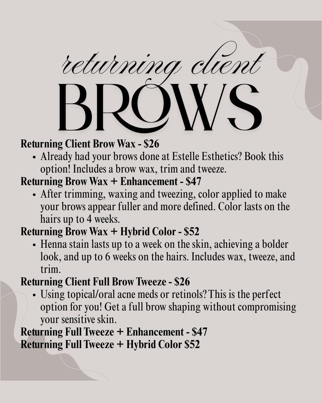 Returning Full Brow Tweeze