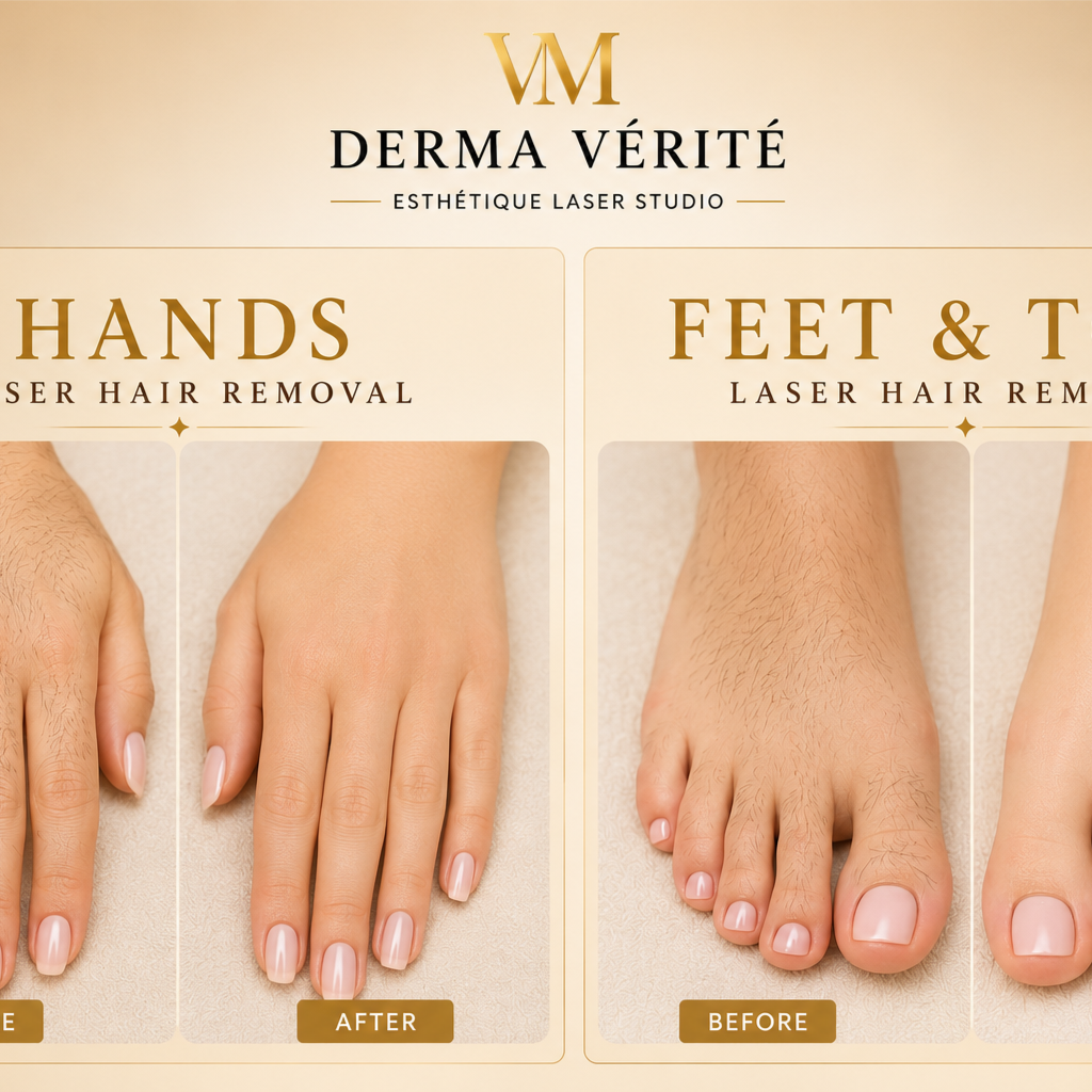 Feet&Toes Laser Hair Removal at Derma Verite Esthetique Laser Studio in Elmhurst, NY