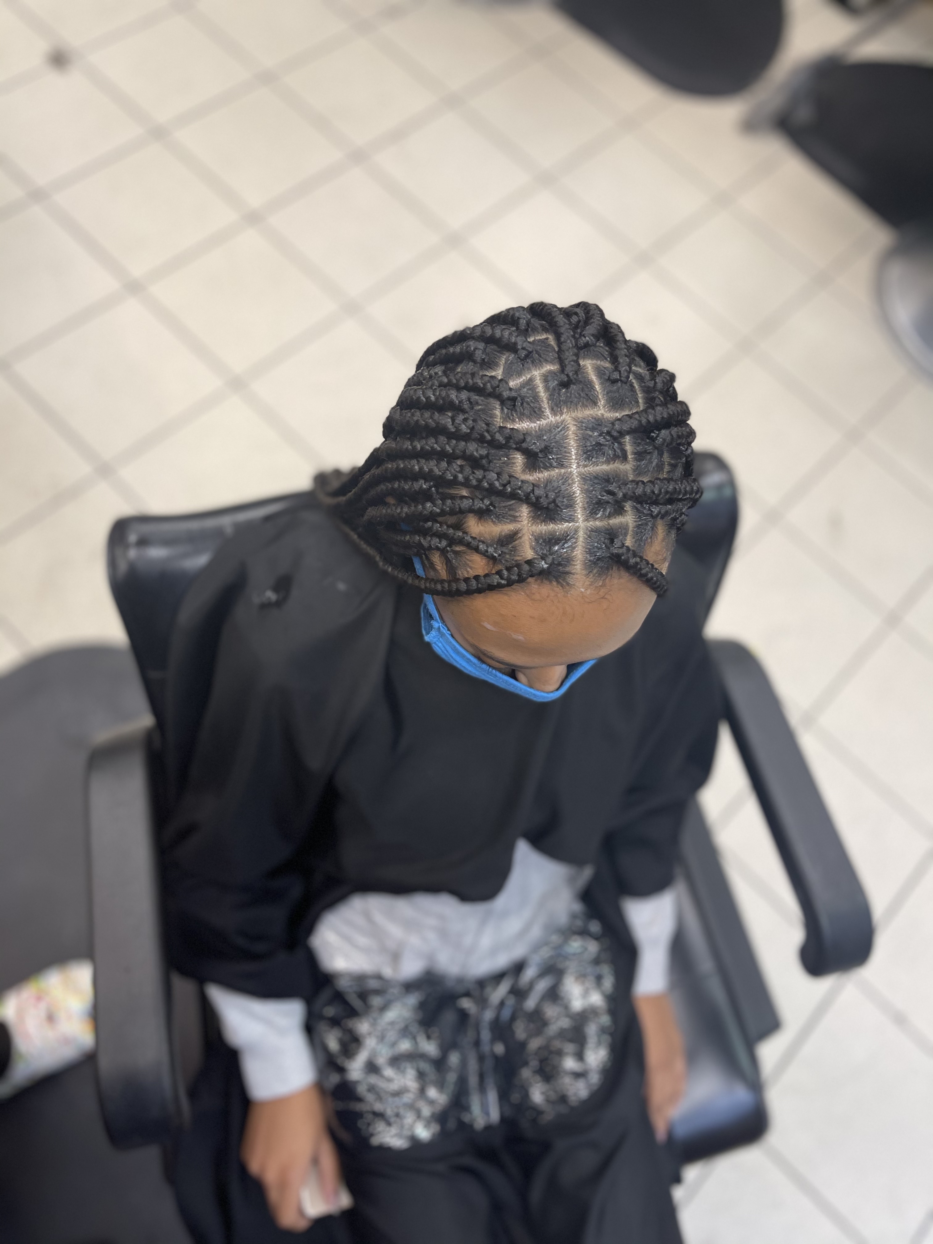 Kids Knot Less Box Braids 10yo-15yo